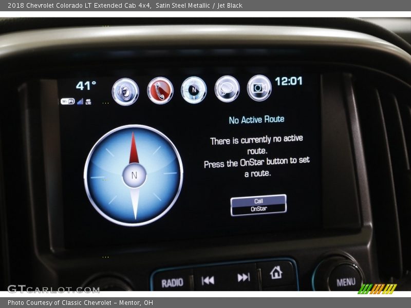 Satin Steel Metallic / Jet Black 2018 Chevrolet Colorado LT Extended Cab 4x4