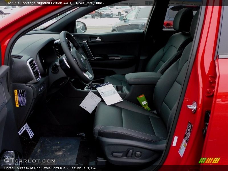 Front Seat of 2022 Sportage Nightfall Edition AWD