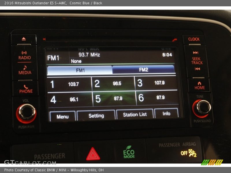 Audio System of 2016 Outlander ES S-AWC