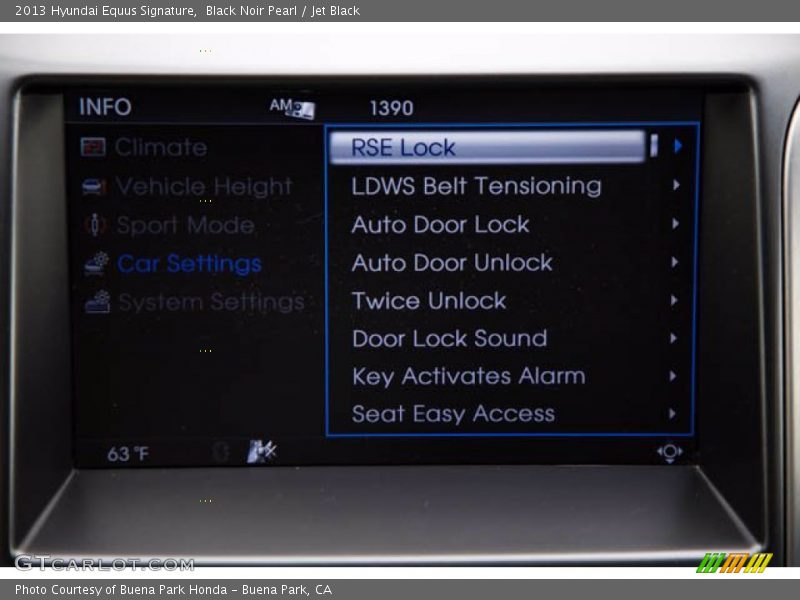 Black Noir Pearl / Jet Black 2013 Hyundai Equus Signature