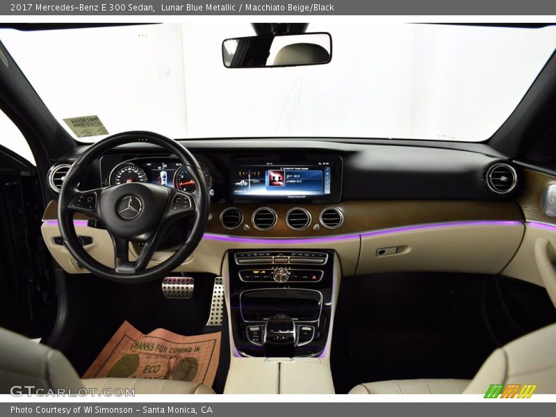 Lunar Blue Metallic / Macchiato Beige/Black 2017 Mercedes-Benz E 300 Sedan