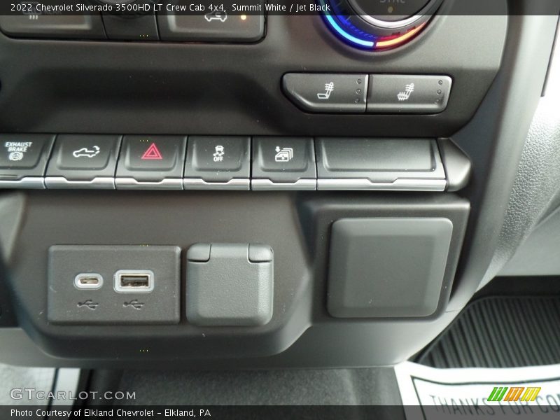 Summit White / Jet Black 2022 Chevrolet Silverado 3500HD LT Crew Cab 4x4
