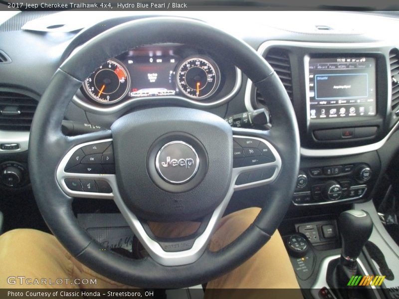 Hydro Blue Pearl / Black 2017 Jeep Cherokee Trailhawk 4x4
