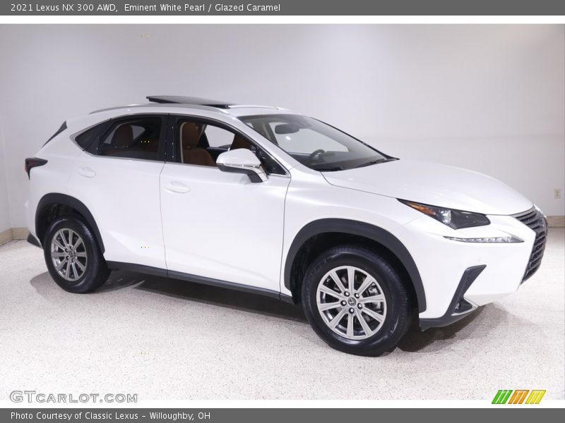 Eminent White Pearl / Glazed Caramel 2021 Lexus NX 300 AWD