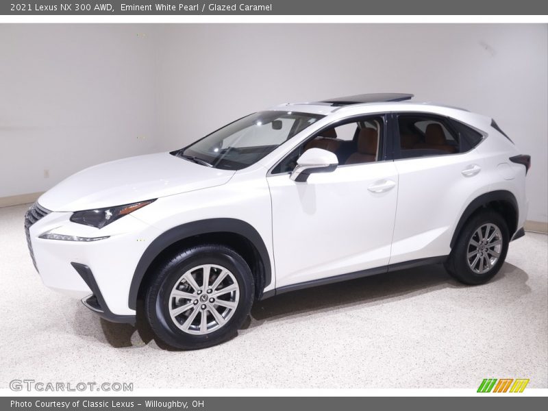 Eminent White Pearl / Glazed Caramel 2021 Lexus NX 300 AWD