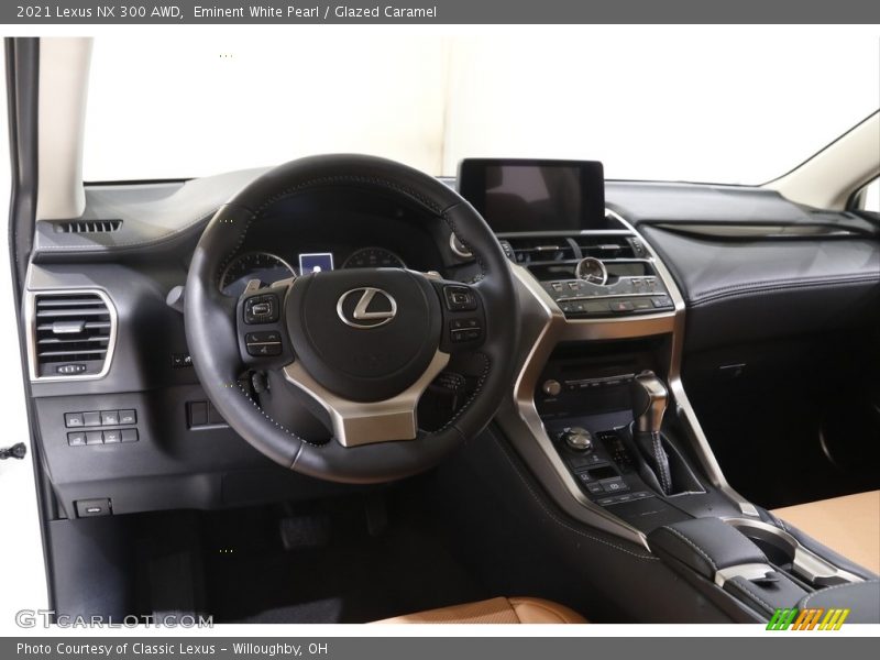 Eminent White Pearl / Glazed Caramel 2021 Lexus NX 300 AWD