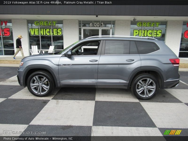 Platinum Gray Metallic / Titan Black 2019 Volkswagen Atlas SE R-Line 4Motion