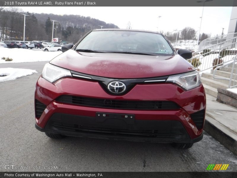 Ruby Flare Pearl / Black 2018 Toyota RAV4 LE AWD