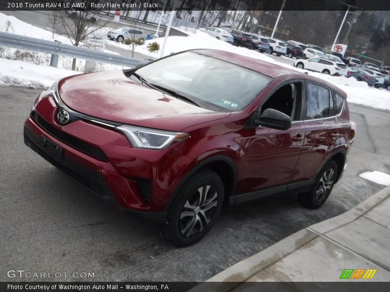 Ruby Flare Pearl / Black 2018 Toyota RAV4 LE AWD