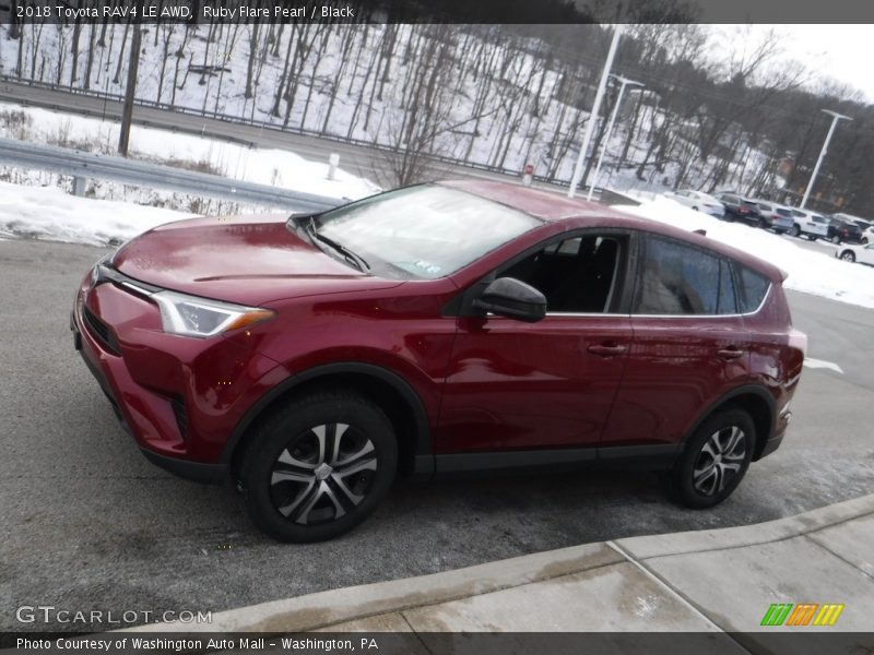 Ruby Flare Pearl / Black 2018 Toyota RAV4 LE AWD