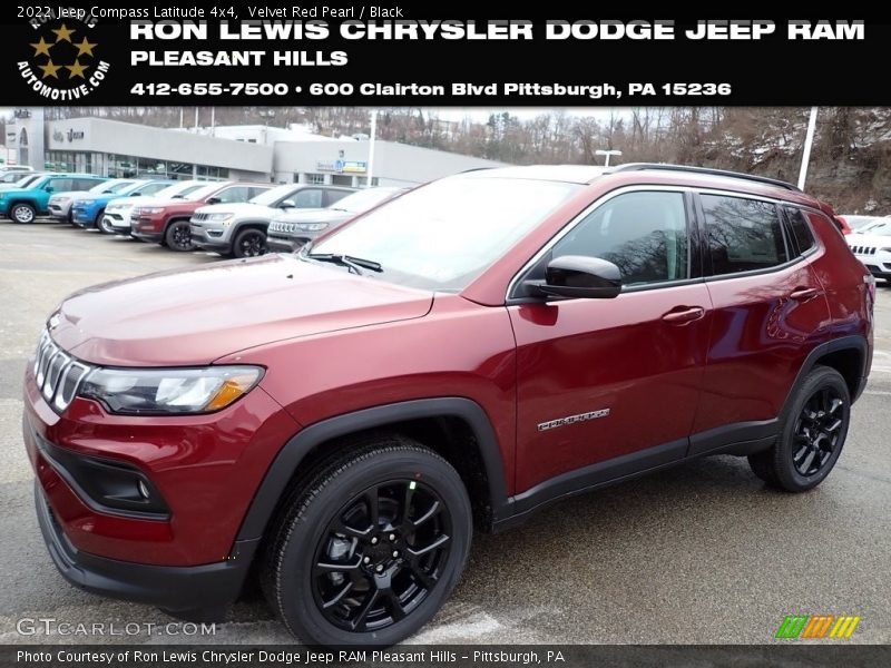Velvet Red Pearl / Black 2022 Jeep Compass Latitude 4x4