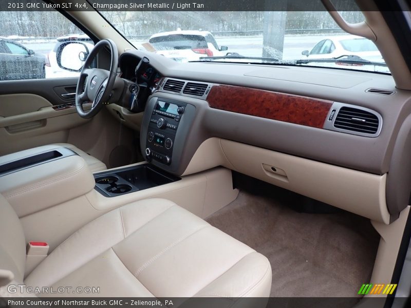 Champagne Silver Metallic / Light Tan 2013 GMC Yukon SLT 4x4