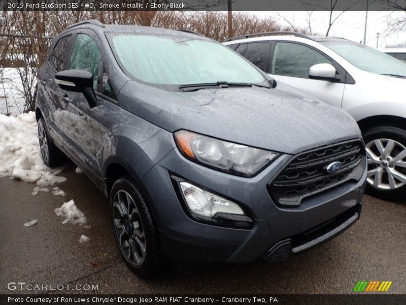 Smoke Metallic / Ebony Black 2019 Ford EcoSport SES 4WD
