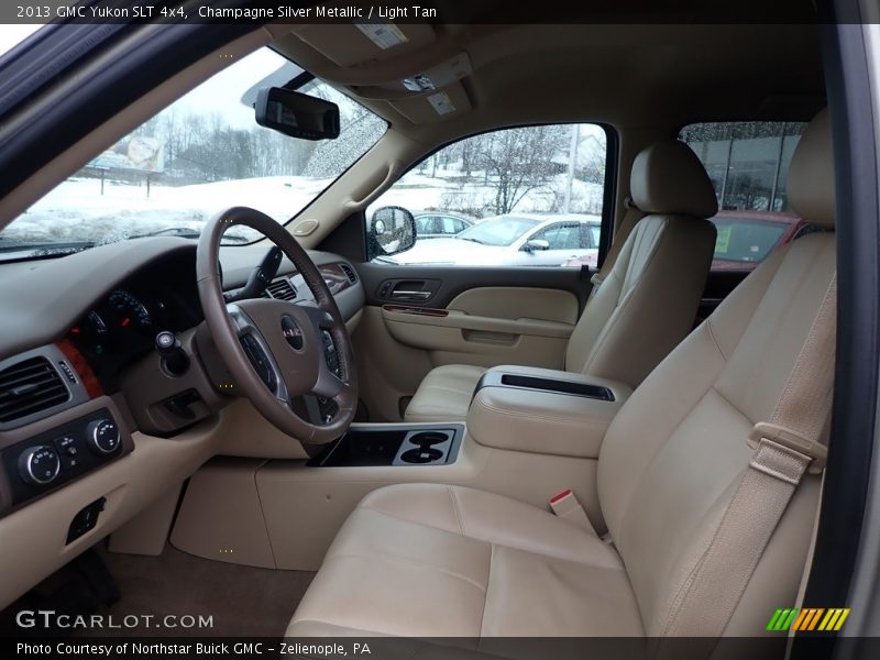 Champagne Silver Metallic / Light Tan 2013 GMC Yukon SLT 4x4