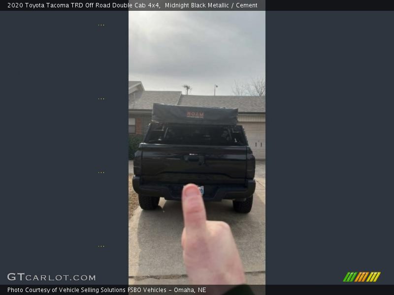 Midnight Black Metallic / Cement 2020 Toyota Tacoma TRD Off Road Double Cab 4x4