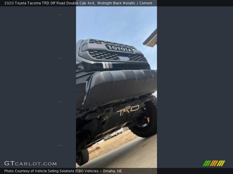Midnight Black Metallic / Cement 2020 Toyota Tacoma TRD Off Road Double Cab 4x4