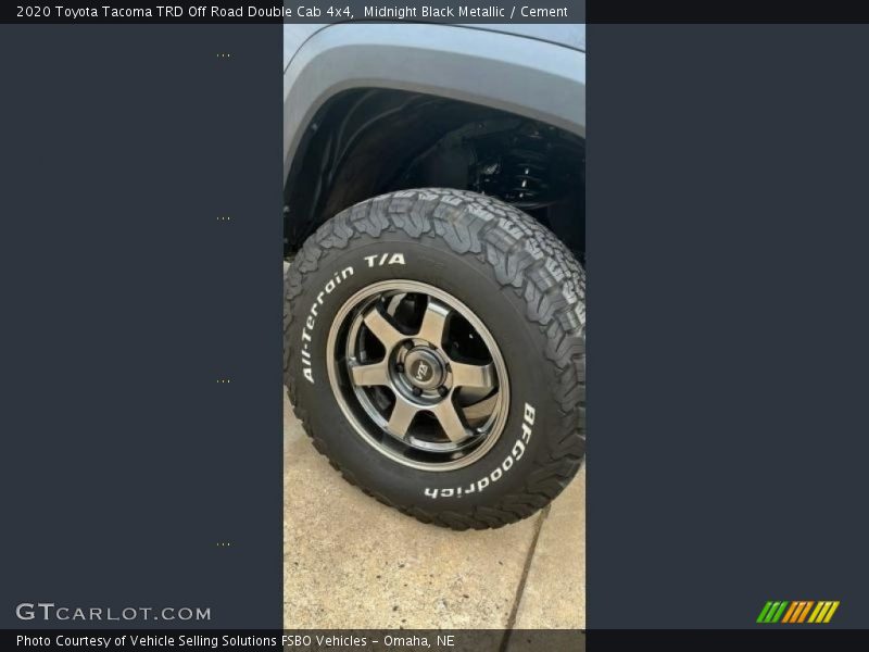 Midnight Black Metallic / Cement 2020 Toyota Tacoma TRD Off Road Double Cab 4x4