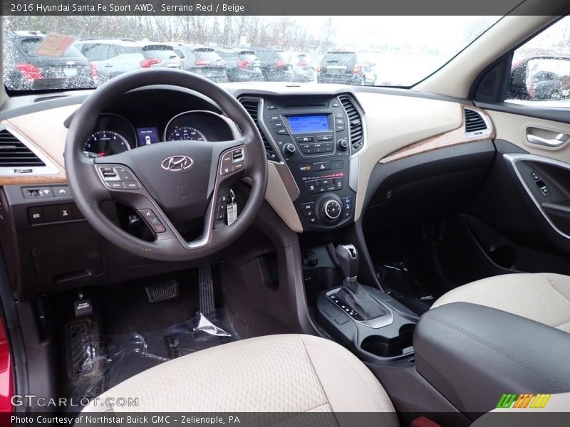  2016 Santa Fe Sport AWD Beige Interior