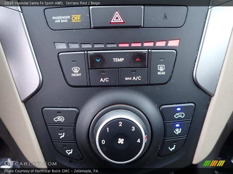 Controls of 2016 Santa Fe Sport AWD