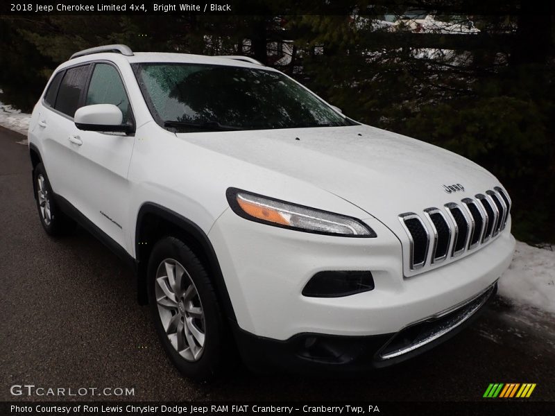 Bright White / Black 2018 Jeep Cherokee Limited 4x4