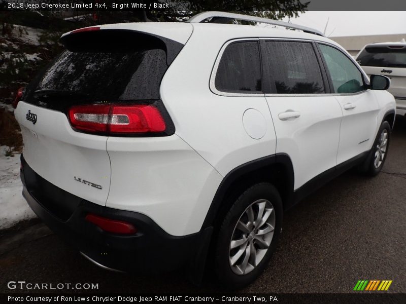 Bright White / Black 2018 Jeep Cherokee Limited 4x4