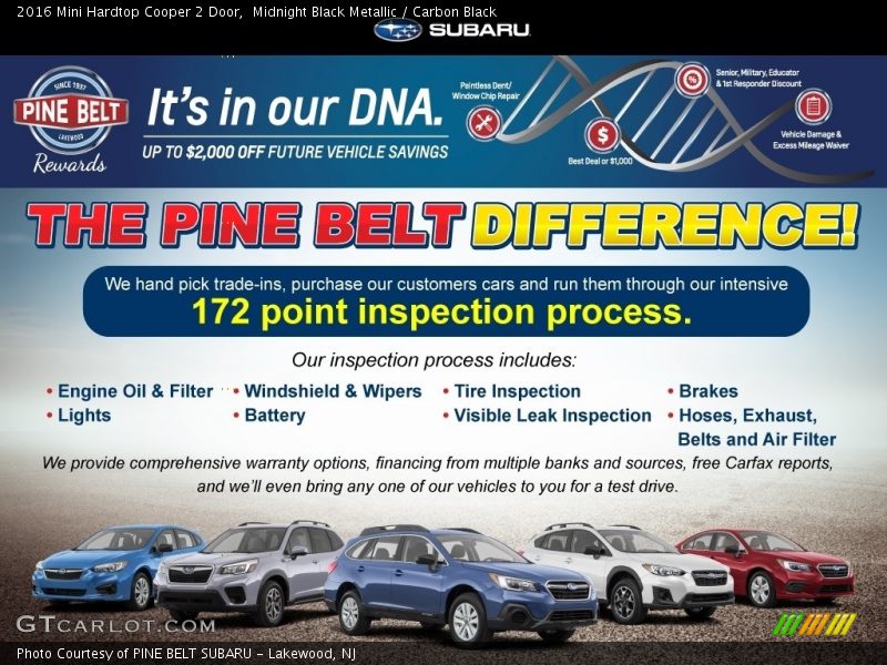 Midnight Black Metallic / Carbon Black 2016 Mini Hardtop Cooper 2 Door