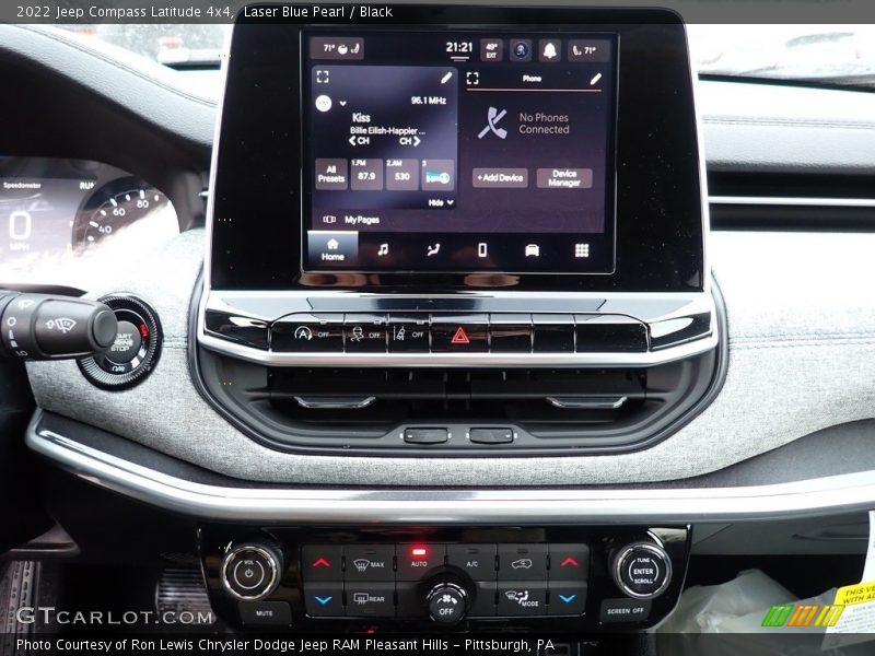 Laser Blue Pearl / Black 2022 Jeep Compass Latitude 4x4