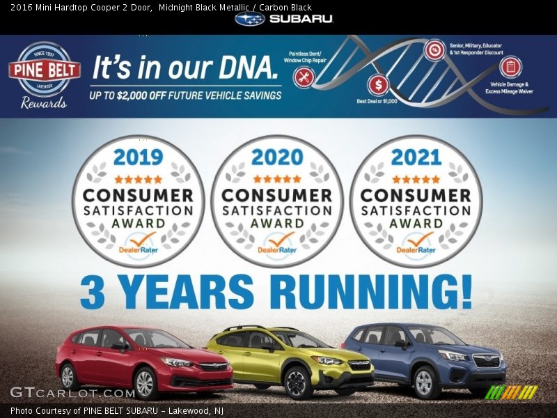 Midnight Black Metallic / Carbon Black 2016 Mini Hardtop Cooper 2 Door