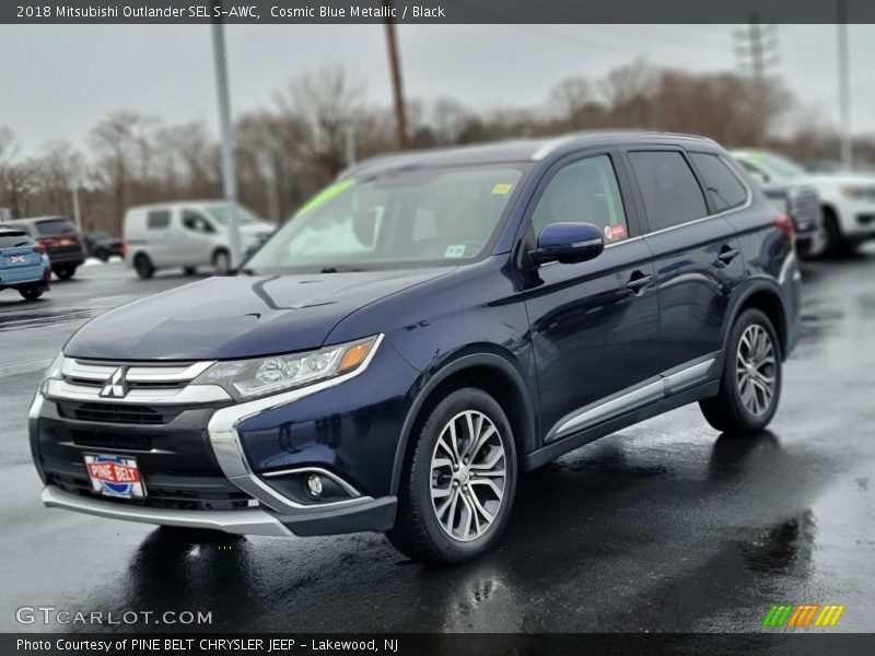 Cosmic Blue Metallic / Black 2018 Mitsubishi Outlander SEL S-AWC