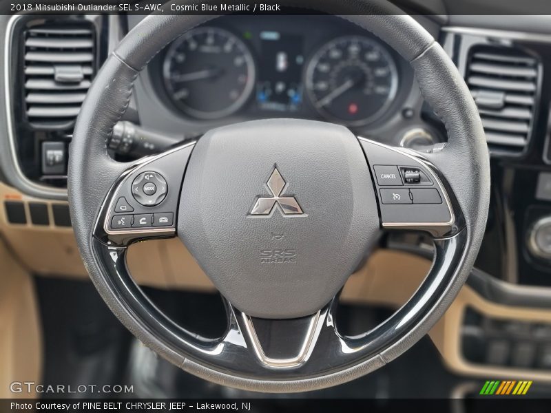 Cosmic Blue Metallic / Black 2018 Mitsubishi Outlander SEL S-AWC
