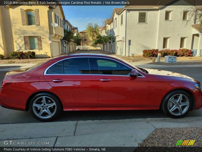 designo Cardinal Red Metallic / Nut Brown/Black 2018 Mercedes-Benz E 300 Sedan