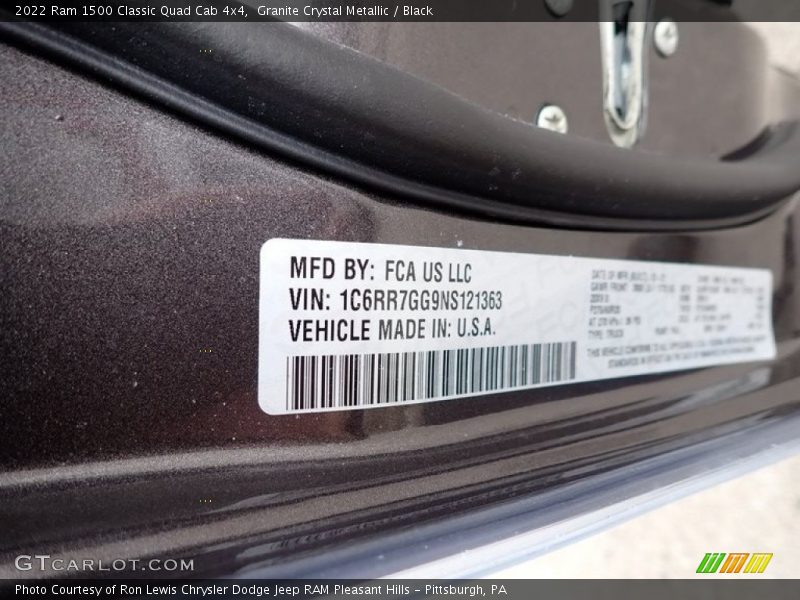Granite Crystal Metallic / Black 2022 Ram 1500 Classic Quad Cab 4x4