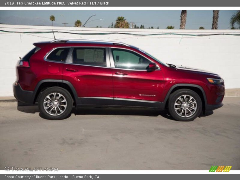 Velvet Red Pearl / Black 2019 Jeep Cherokee Latitude Plus