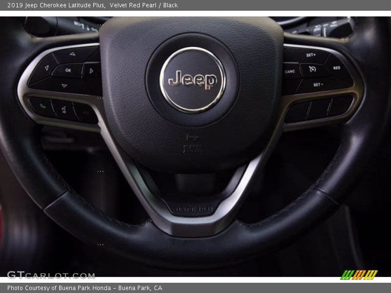 Velvet Red Pearl / Black 2019 Jeep Cherokee Latitude Plus