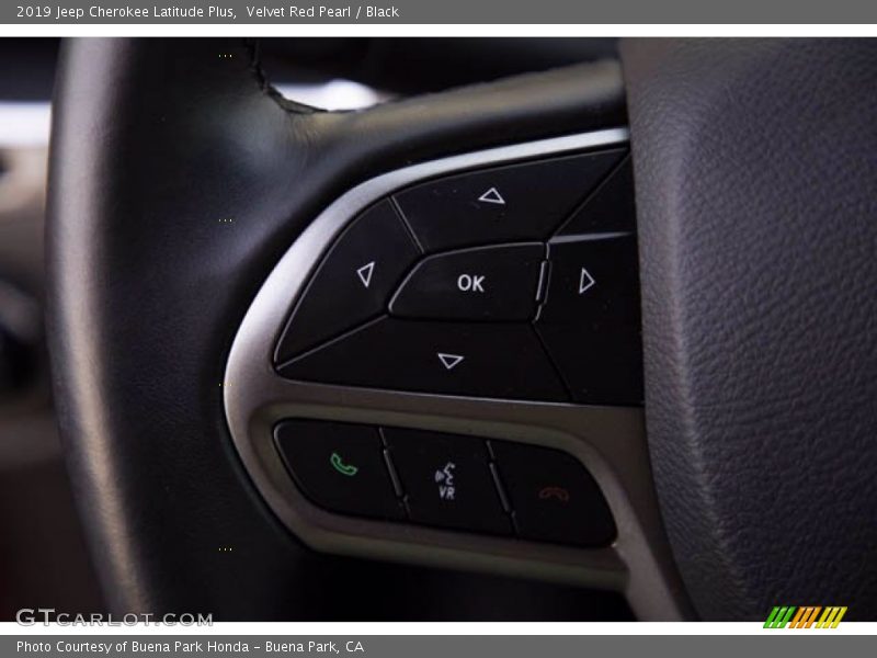 Velvet Red Pearl / Black 2019 Jeep Cherokee Latitude Plus