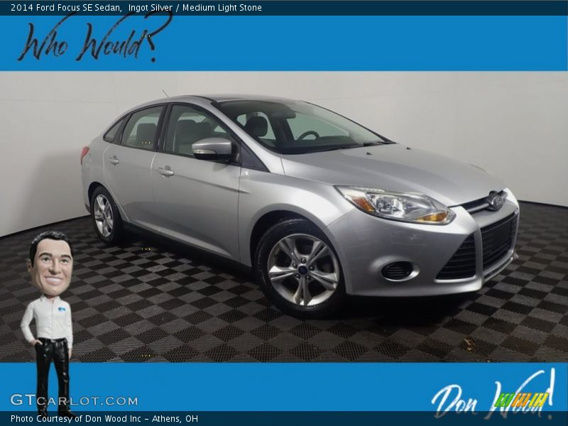 Ingot Silver / Medium Light Stone 2014 Ford Focus SE Sedan