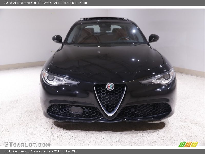 Alfa Black / Black/Tan 2018 Alfa Romeo Giulia Ti AWD