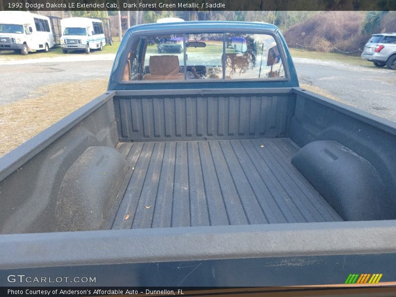 Dark Forest Green Metallic / Saddle 1992 Dodge Dakota LE Extended Cab