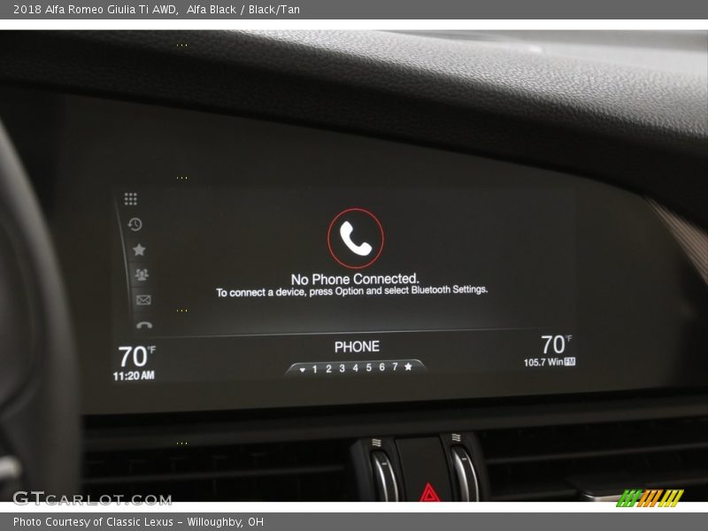 Alfa Black / Black/Tan 2018 Alfa Romeo Giulia Ti AWD