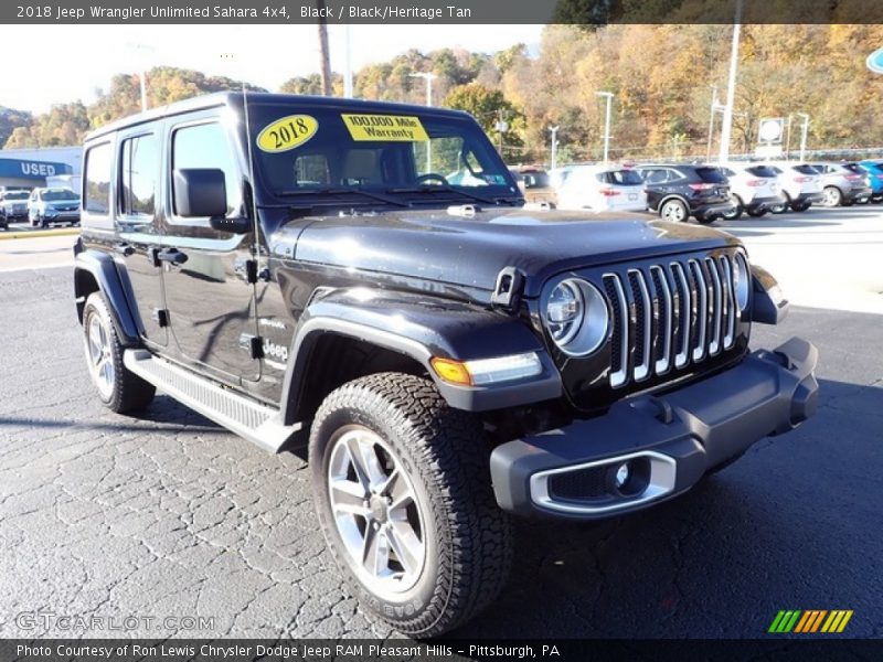 Black / Black/Heritage Tan 2018 Jeep Wrangler Unlimited Sahara 4x4