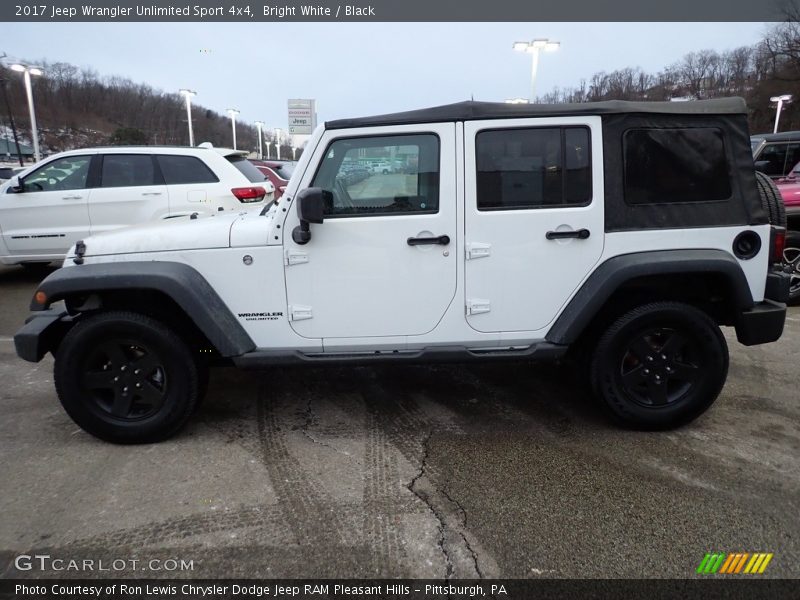 Bright White / Black 2017 Jeep Wrangler Unlimited Sport 4x4
