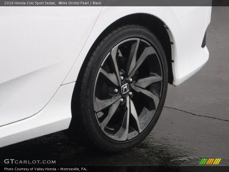 White Orchid Pearl / Black 2019 Honda Civic Sport Sedan