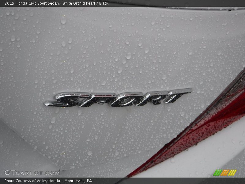 White Orchid Pearl / Black 2019 Honda Civic Sport Sedan