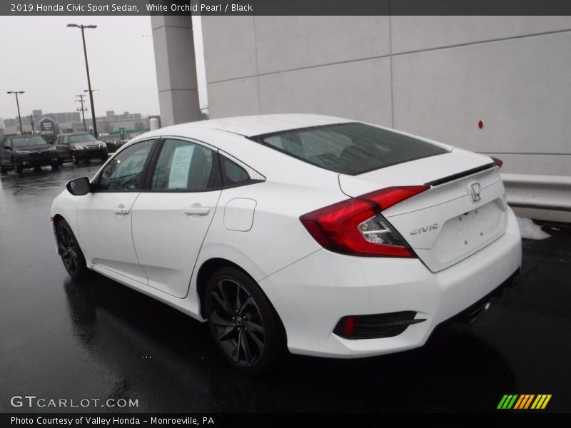 White Orchid Pearl / Black 2019 Honda Civic Sport Sedan
