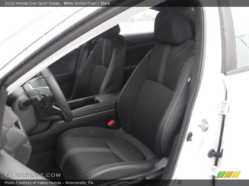 White Orchid Pearl / Black 2019 Honda Civic Sport Sedan