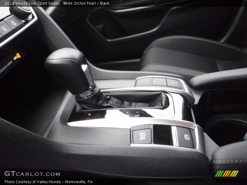 White Orchid Pearl / Black 2019 Honda Civic Sport Sedan