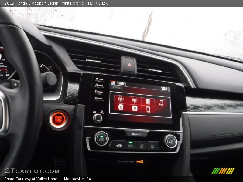 White Orchid Pearl / Black 2019 Honda Civic Sport Sedan