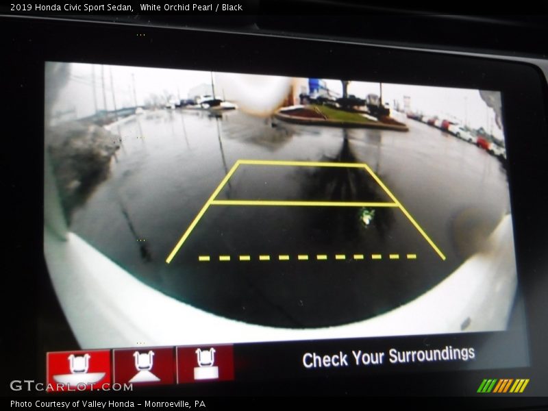 White Orchid Pearl / Black 2019 Honda Civic Sport Sedan