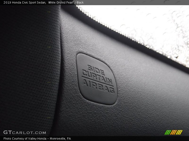 White Orchid Pearl / Black 2019 Honda Civic Sport Sedan