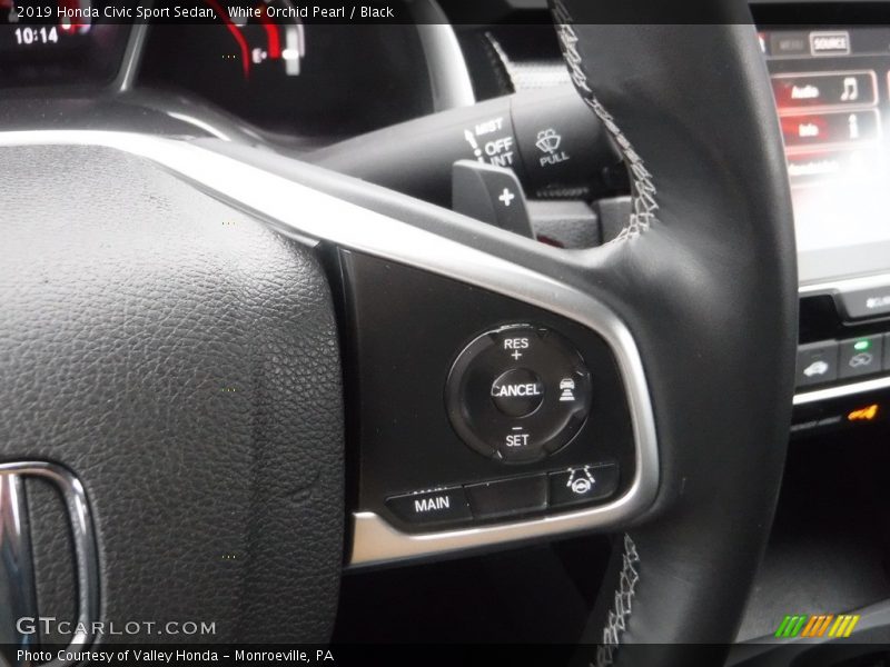 White Orchid Pearl / Black 2019 Honda Civic Sport Sedan